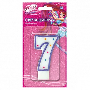 Свеча-цифра «7» - Winx (Веселый Праздник, SVC-7/WXsim)